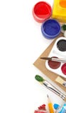Brush And Paint On White Royalty Free Stock Photography Brush And Paint On White Royalty Free Stock Photography