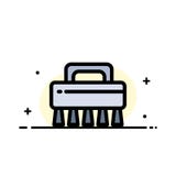 Brush, Cleaning, Set Business Flat Line Filled Icon Vector Banner Template royalty free illustration Brush, Cleaning, Set Business Flat Line Filled Icon Vector Banner Template royalty free illustration