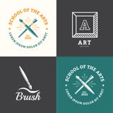 Brush logo stock illustration Brush logo stock illustration