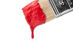 Brush With Dripping Paint Royalty Free Stock Photo