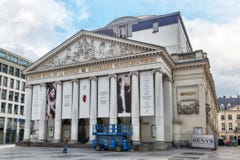 BRUSSELS, BELGIUM - JULY 07, 2016 : Theatre Royal De La Monnaie, royalty free stock photography BRUSSELS, BELGIUM - JULY 07, 2016 : Theatre Royal De La Monnaie, royalty free stock photography