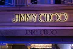 Brussels, brussels/belgium - 13 12 18: jimmy choo store sign in brussels belgium stock image Brussels, brussels/belgium - 13 12 18: jimmy choo store sign in brussels belgium stock image