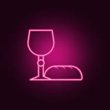 bröd- och gralsymbol Beståndsdelar av påsken i neonstilsymboler Enkel symbol för websites, rengöringsdukdesign, mobil app, inform royaltyfri illustrationer bröd- och gralsymbol Beståndsdelar av påsken i neonstilsymboler Enkel symbol för websites, rengöringsdukdesign, mobil app, inform royaltyfri illustrationer