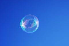 Bubble against a blue sky background