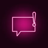 bubbles of communication with an exclamation mark icon. Elements of Web in neon style icons. Simple icon for websites, web design stock illustration bubbles of communication with an exclamation mark icon. Elements of Web in neon style icons. Simple icon for websites, web design stock illustration