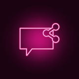 bubbles of communication with the sign will share icon. Elements of Web in neon style icons. Simple icon for websites, web design stock illustration bubbles of communication with the sign will share icon. Elements of Web in neon style icons. Simple icon for websites, web design stock illustration
