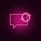 bubblor som meddelar med tecknet av uppdateringsymbolen Best?ndsdelar av reng?ringsduken i neonstilsymboler Enkel symbol f?r webs vektor illustrationer bubblor som meddelar med tecknet av uppdateringsymbolen Best?ndsdelar av reng?ringsduken i neonstilsymboler Enkel symbol f?r webs vektor illustrationer