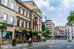 BUCAREST, ROMANIA - 30 AGOSTO: Hotel di Capsa il 30 agosto 2015 a Bucarest, Romania immagini stock BUCAREST, ROMANIA - 30 AGOSTO: Hotel di Capsa il 30 agosto 2015 a Bucarest, Romania immagini stock