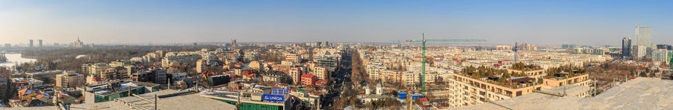 Bucharest Aviatiei område 17 februari 2017 - flyg- panorama fotografering för bildbyråer Bucharest Aviatiei område 17 februari 2017 - flyg- panorama fotografering för bildbyråer