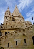 Low-angle Fisherman`s Bastion, Budapest stock photography Low-angle Fisherman`s Bastion, Budapest stock photography