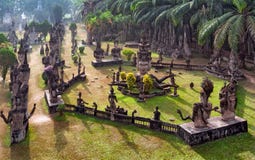 Buddha parkerar i Vientiane, Laos Berömd loppturistgränsmärke arkivbilder Buddha parkerar i Vientiane, Laos Berömd loppturistgränsmärke arkivbilder