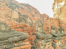 Buddha statue no head Wat Chaiwatthanaram temple in Ayuthaya Historical Park, a UNESCO world heritage site in Thailand royalty free stock photos Buddha statue no head Wat Chaiwatthanaram temple in Ayuthaya Historical Park, a UNESCO world heritage site in Thailand royalty free stock photos
