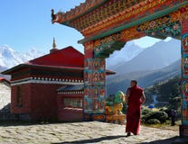 Buddhist Monk Monastery Himalayas