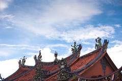 Buddhist Temple Roof Royalty Free Stock Photography