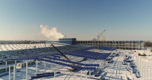 Budowa fabryka nowożytny magazyn lub, nowożytna przemysłowa powierzchowność, panoramiczny widok, Nowożytny storehouse zbiory wideo Budowa fabryka nowożytny magazyn lub, nowożytna przemysłowa powierzchowność, panoramiczny widok, Nowożytny storehouse zbiory wideo