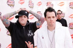 Buena Charlotte, Benji Madden, Joel Madden fotos de archivo libres de regalías Buena Charlotte, Benji Madden, Joel Madden fotos de archivo libres de regalías