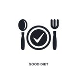 buena icono aislado dieta negra del vector ejemplo simple del elemento de iconos del vector del concepto del gimnasio y de la apt stock de ilustración buena icono aislado dieta negra del vector ejemplo simple del elemento de iconos del vector del concepto del gimnasio y de la apt stock de ilustración