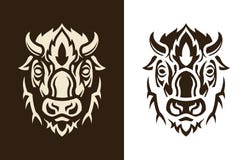 Buffalo head sihouette stock illustration Buffalo head sihouette stock illustration