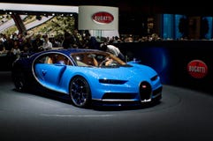 Bugatti Chiron Genève 2016 royalty-vrije stock foto's Bugatti Chiron Genève 2016 royalty-vrije stock foto's