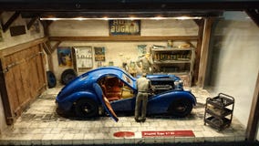 Bugatti 57 SC Atlantic scale model diorama Royalty Free Stock Image Bugatti 57 SC Atlantic scale model diorama Royalty Free Stock Image