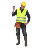 Builder being shouted at stock photo Builder being shouted at stock photo