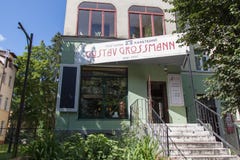 Building facade of Gustav Grossmann cafe, Kaliningrad, Russia