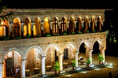 Brancoveanu palace in Mogosoaia outside Bucharest , Venetian architectural elements royalty free stock images Brancoveanu palace in Mogosoaia outside Bucharest , Venetian architectural elements royalty free stock images