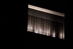 Building Top in the New York City Skyline. At Night Royalty Free Stock Photos Building Top in the New York City Skyline. At Night Royalty Free Stock Photos