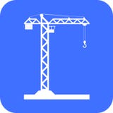 Building Tower crane icon - vector. Stock Image Building Tower crane icon - vector. Stock Image