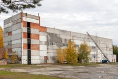 The building for the training of firefighters in Russia. stock photography The building for the training of firefighters in Russia. stock photography