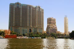 Buildings at Nile river in Cairo, Egypt Stock Photos Buildings at Nile river in Cairo, Egypt Stock Photos