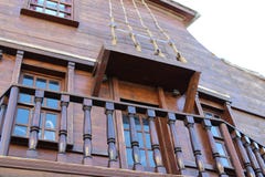 An old house that is built like an old pirates ship. stock photography An old house that is built like an old pirates ship. stock photography
