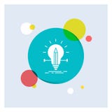bulb, creative, solution, light, pencil White Glyph Icon colorful Circle Background vector illustration bulb, creative, solution, light, pencil White Glyph Icon colorful Circle Background vector illustration
