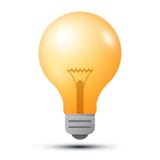 Bulb Symbol Isolated on White Background. royalty free illustration Bulb Symbol Isolated on White Background. royalty free illustration