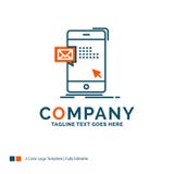 bulk, dialog, instant, mail, message Logo Design. Blue and Orang stock illustration bulk, dialog, instant, mail, message Logo Design. Blue and Orang stock illustration