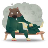 Bull Bear royalty free illustration Bull Bear royalty free illustration