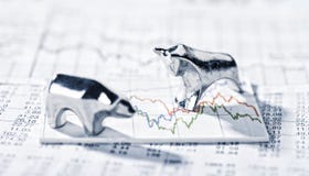 Bull e urso e cotações Imagens de Stock Bull e urso e cotações Imagens de Stock