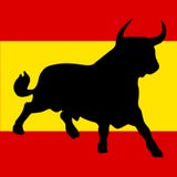 Bull and the spanish colors