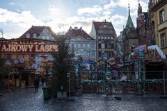 Bulle Place de Noël wroclaw célébration Nuit juste Noël juste photos libres de droits Bulle Place de Noël wroclaw célébration Nuit juste Noël juste photos libres de droits