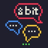 8 bulles de la parole de bit Photos stock