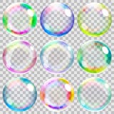 Bulles de savon transparentes multicolores illustration libre de droits Bulles de savon transparentes multicolores illustration libre de droits