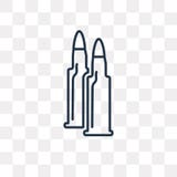 Bullets vector icon isolated on transparent background, linear B stock illustration Bullets vector icon isolated on transparent background, linear B stock illustration