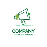 Bullhorn, digital, marketing, media, megaphone Flat Business Log royalty free illustration Bullhorn, digital, marketing, media, megaphone Flat Business Log royalty free illustration