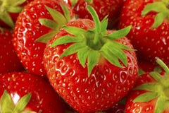 Bunch Of Red Strawberries Stock Images