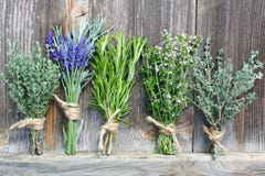 Bunches of herbs