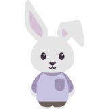 Bunny Rabbit Dressed Vector Illustration vector illustration Bunny Rabbit Dressed Vector Illustration vector illustration