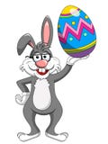 Bunny rabbit wearing glasses holding painted easter egg isolated Royalty Free Stock Photo Bunny rabbit wearing glasses holding painted easter egg isolated Royalty Free Stock Photo