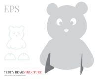 Teddy Bear Template, vector with die cut / laser cut layers. Teddy Bear Illustration stock illustration Teddy Bear Template, vector with die cut / laser cut layers. Teddy Bear Illustration stock illustration