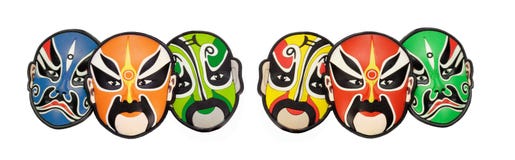 Bunte chinesische OperenGesichtsmasken vektor abbildung Bunte chinesische OperenGesichtsmasken vektor abbildung
