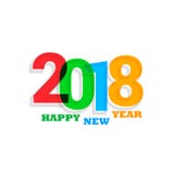 Bunter Hintergrund des neuen Jahres von 2018 Text lizenzfreie abbildung Bunter Hintergrund des neuen Jahres von 2018 Text lizenzfreie abbildung